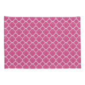 ピンク名門私立校風のクローバー枕 枕カバー (裏面-右)