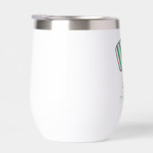 ピンク名門私立校風のグリーン&イエローピックボールパドル (右面)