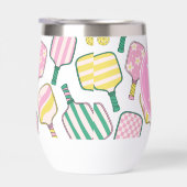 ピンク名門私立校風のグリーン&イエローピックボールモノグラム (右面)