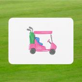 ピンク名門私立校風のゴルフカートカスタム ノートカード