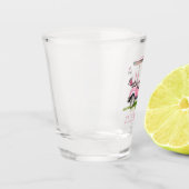 ピンク名門私立校風のゴルフカートパーソナライズされた ショットグラス (左)