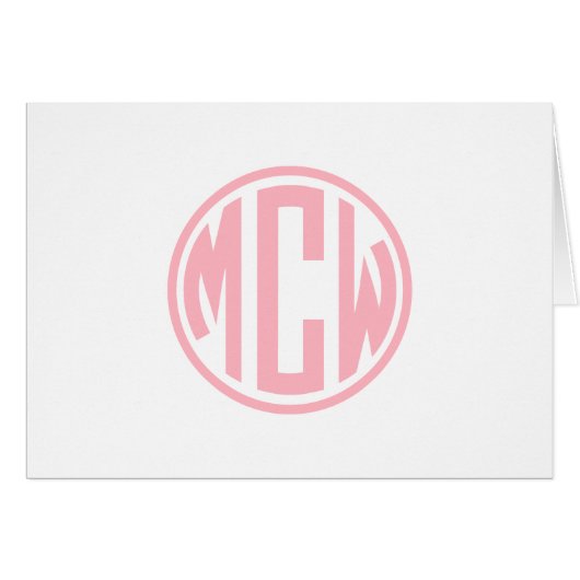 ピンク名門私立校風のサークルモノグラムフォントDIY BG (正面横)