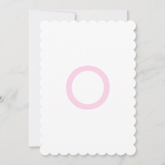 ピンク名門私立校風のジンジャージャーブロモグラム第1バナー 招待状 (正面)