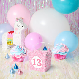 ピンク名門私立校風のスマイル顔 フェイバーボックス