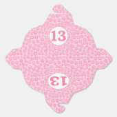 ピンク名門私立校風のスマイル顔 フェイバーボックス (見開き)