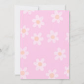 ピンク名門私立校風のデイジーY2Kハッピー顔パーティー誕生日 招待状 (裏面)