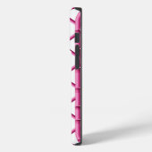 ピンク名門私立校風のトレリス竹パターンモノグラム Case-Mate iPhoneケース (裏面 / 左)