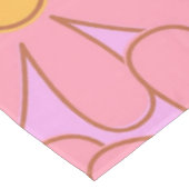 ピンク名門私立校風のパープルフローラシンプル花柄 テーブルクロス (アングル)