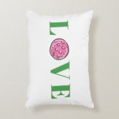 ピンク名門私立校風のピックボール大好き アクセントクッション (正面(垂直))