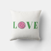 ピンク名門私立校風のピックボール大好き クッション (裏面)