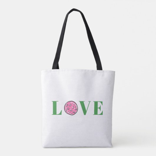 ピンク名門私立校風のピックボール大好き トートバッグ (裏面)