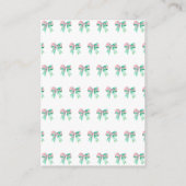 ピンク名門私立校風のフローラボーパーソナライズされたド エンクロージャーカード (裏面)