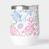 ピンク名門私立校風のブルーウミガメ (左面)