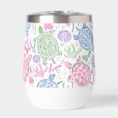 ピンク名門私立校風のブルーウミガメ (正面)