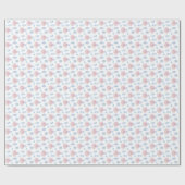 ピンク名門私立校風のブルーホワイトジンジャージャー中国の陶器 ラッピングペーパー (フラット)