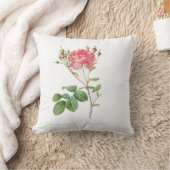 ピンク名門私立校風のローズフラワー装飾用クッション クッション (ブランケット)