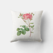 ピンク名門私立校風のローズフラワー装飾用クッション クッション (裏面)