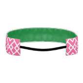 ピンク名門私立校風の幾何学模様、コケット アスレチックヘッドバンド (裏面)