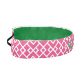 ピンク名門私立校風の幾何学模様、コケット アスレチックヘッドバンド (左)