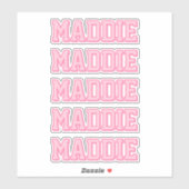 ピンク名門私立校風の色の名前 シール (シート)