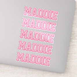 ピンク名門私立校風の色の名前 シール