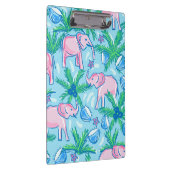 ピンク名門私立校風の象 クリップボード (右)