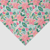 ピンク名門私立校風の&グリーンクリスマスポインセティアス 薄葉紙 (詳細)