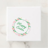 ピンク名門私立校風の&グリーンプレイドハッピーイースター フェイバータグ (インサイチュ)