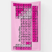 ピンク周期表化学元素 横断幕 (縦)