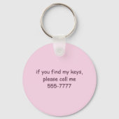 ピンク咲きユリ キーホルダー (裏面)