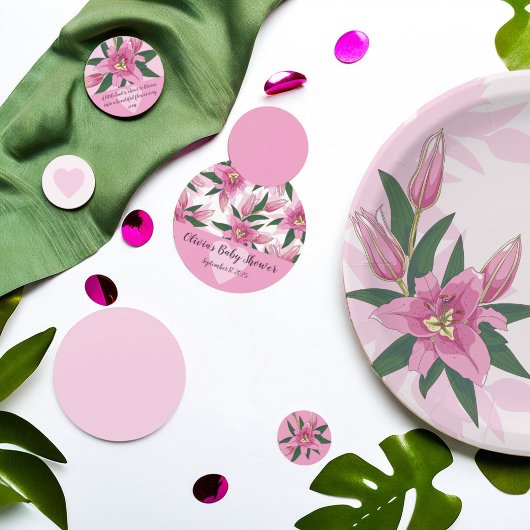 ピンク咲きユリ コンフェッティ