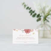 ピンク咲き花おむつラッフルベビーシャワーEn エンクロージャーカード (スタンド正面)