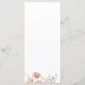 ピンク咲き花メニュー メニュー (裏面)