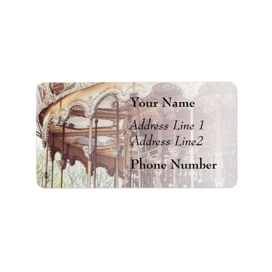 ピンク回転木馬インパリ,フランス,トロカデロ ラベル (正面)