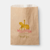 ピンク回転木馬馬の誕生日パーティー フェイバーバッグ (正面)