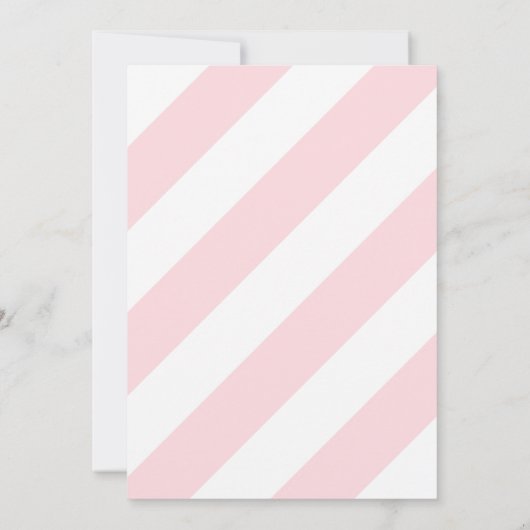 ピンク回転木馬馬の誕生日パーティー 招待状 (裏面)