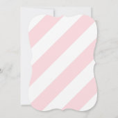 ピンク回転木馬馬の誕生日パーティー 招待状 (裏面)