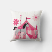 ピンク回転木馬馬枕 クッション (裏面)