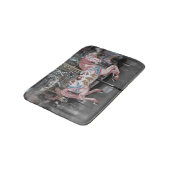 ピンク回転木馬馬 バスマット (アングル)