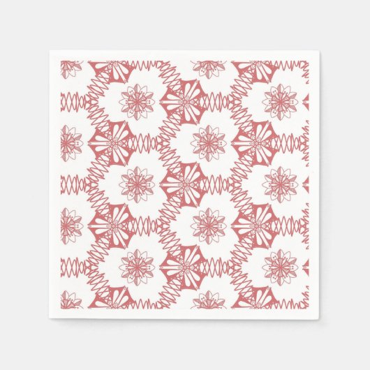 ピンク図形 スタンダードカクテルナプキン (正面)