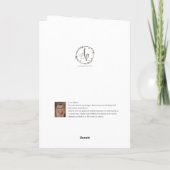 ピンク図解入りの、写真付きの色の黄色の水の色のガーデンカード サンキューカード (裏面)