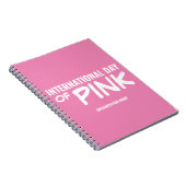ピンク国際的のカスタマイズ可能な日 ノートブック (右側)