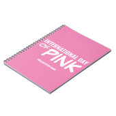 ピンク国際的のカスタマイズ可能な日 ノートブック (左側)