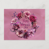 ピンク国際的フローラ女子デー2025 ポストカード (正面)