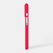 ピンク地に白いLove文字 iPhone 16ケース (左側面)