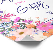 ピンク地中海ののフローラカードとギフトを並べる ポスター (角)