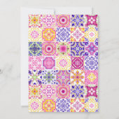 ピンク地中海のレモンタイタリアンイルズベビーシャワー 招待状 (裏面)