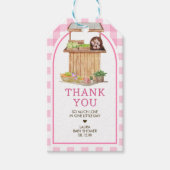 ピンク地元で育った赤ちゃんシャワーメッセージカード ギフトタグ (正面)