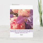 ピンク塊茎ベゴニアグリーティングカード カード (裏面)