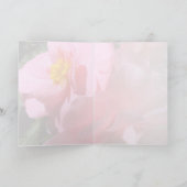 ピンク塊茎ベゴニアグリーティングカード カード (内部)